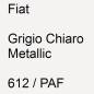 Preview: Fiat, Grigio Chiaro Metallic, 612 / PAF.